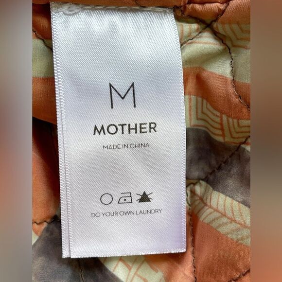 MOTHER The Mile High bomber jacket in brown faux leather and Sherpa detail M - Picture 12 of 16